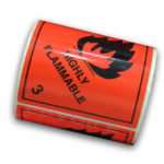 Roll of 250 Highly Flammable Labels Stickers-587